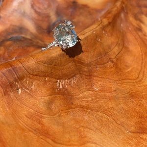 Green Amethyst & Silver ring